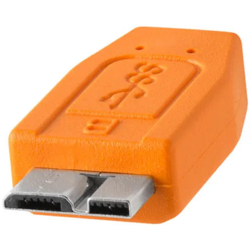 Tether Tools TetherPro USB Type-C Male to Micro-USB 3.0 Type-B Male Cable (15', Orange) - BHM Store