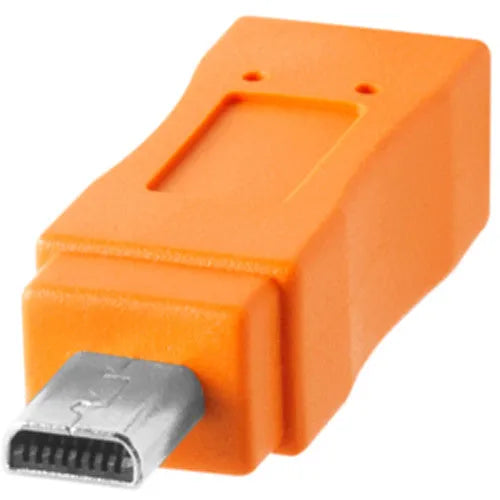 Tether Tools TetherPro USB Type-C Male to 8-Pin Mini-USB 2.0 Type-B Male Cable (15', Orange) - BHM Store