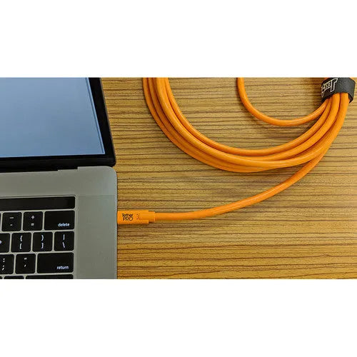 Tether Tools TetherPro USB Type-C Male to 8-Pin Mini-USB 2.0 Type-B Male Cable (15', Orange) - BHM Store