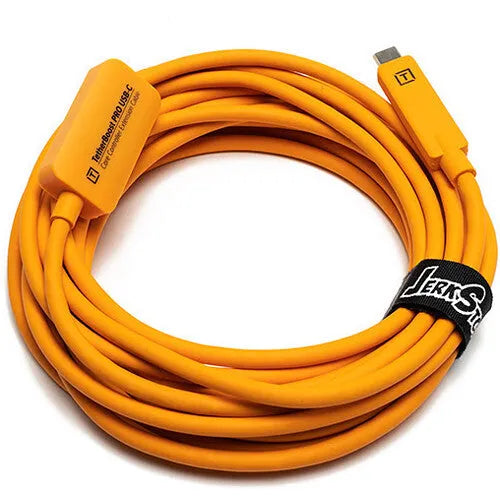 Tether Tools TetherBoost Pro USB Type-C Core Controller Extension Cable (16', High-Visibility Orange) - BHM Store
