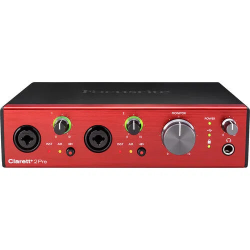Focusrite Clarett+ 2Pre Desktop 10x4 USB Type-C Audio/MIDI Interface - BHM Store