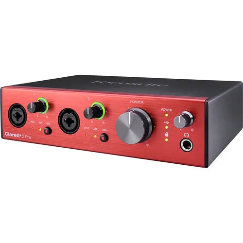 Focusrite Clarett+ 2Pre Desktop 10x4 USB Type-C Audio/MIDI Interface - BHM Store