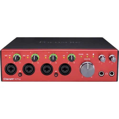 Focusrite Clarett+ 4Pre Desktop 18x8 USB Type-C Audio/MIDI Interface - BHM Store