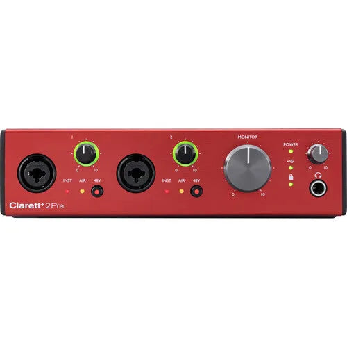 Focusrite Clarett+ 2Pre Desktop 10x4 USB Type-C Audio/MIDI Interface - BHM Store