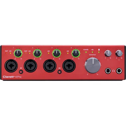 Focusrite Clarett+ 4Pre Desktop 18x8 USB Type-C Audio/MIDI Interface - BHM Store