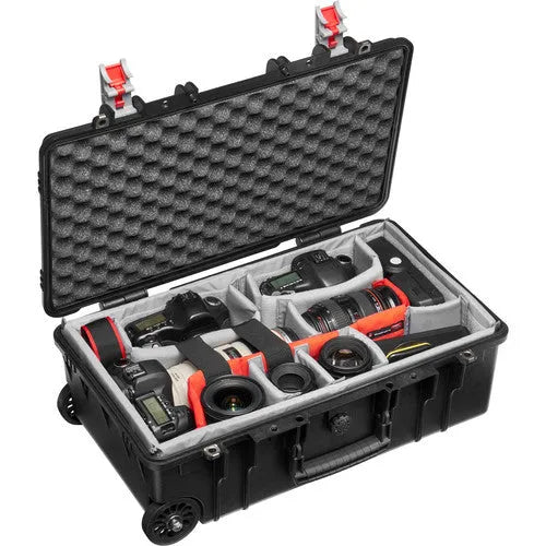 Manfrotto Pro Light Reloader Tough-55 Low Lid Carry-On Camera Rollerbag (Black) - BHM Store