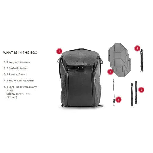 Peak Design Everyday Backpack v2 (Charcoal, 20L) - BHM Store