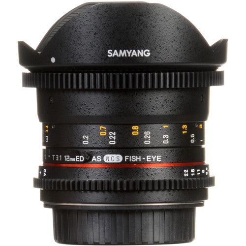 Samyang 12mm T3.1 VDSLR Cine Fisheye Lens for Pentax K Mount