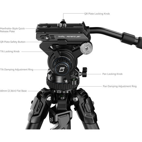 SmallRig x Potato Jet TRIBEX Hydraulic Carbon Fiber Tripod Kit