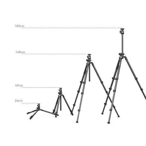 SmallRig CT200 Lateral Center Column Aluminum Tripod with Ball Head