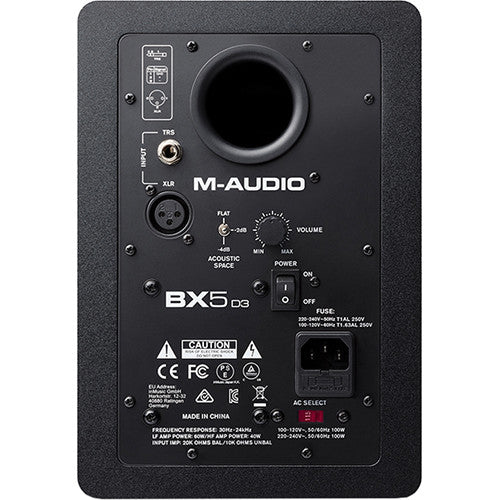 M-Audio BX5 D3 5" 2-Way 100W Powered Studio Monitor (Single)