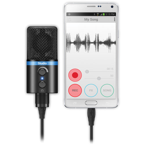IK Multimedia iRig Mic Studio Digital Microphone for iOS, Mac, PC & Android (Black)