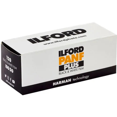 Ilford Pan F Plus Black and White Negative Film (120 Roll Film)