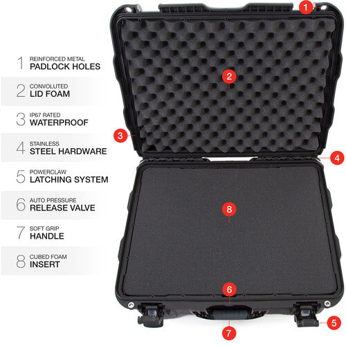 Nanuk 950 Wheeled Hard Case with Cubed Foam in 5 Colors