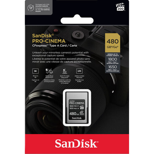 SanDisk 480GB PRO-CINEMA CFexpress Type A Memory Card
