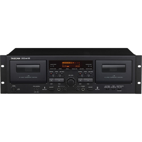 TASCAM 202MKVII Rackmount USB Dual Cassette Deck