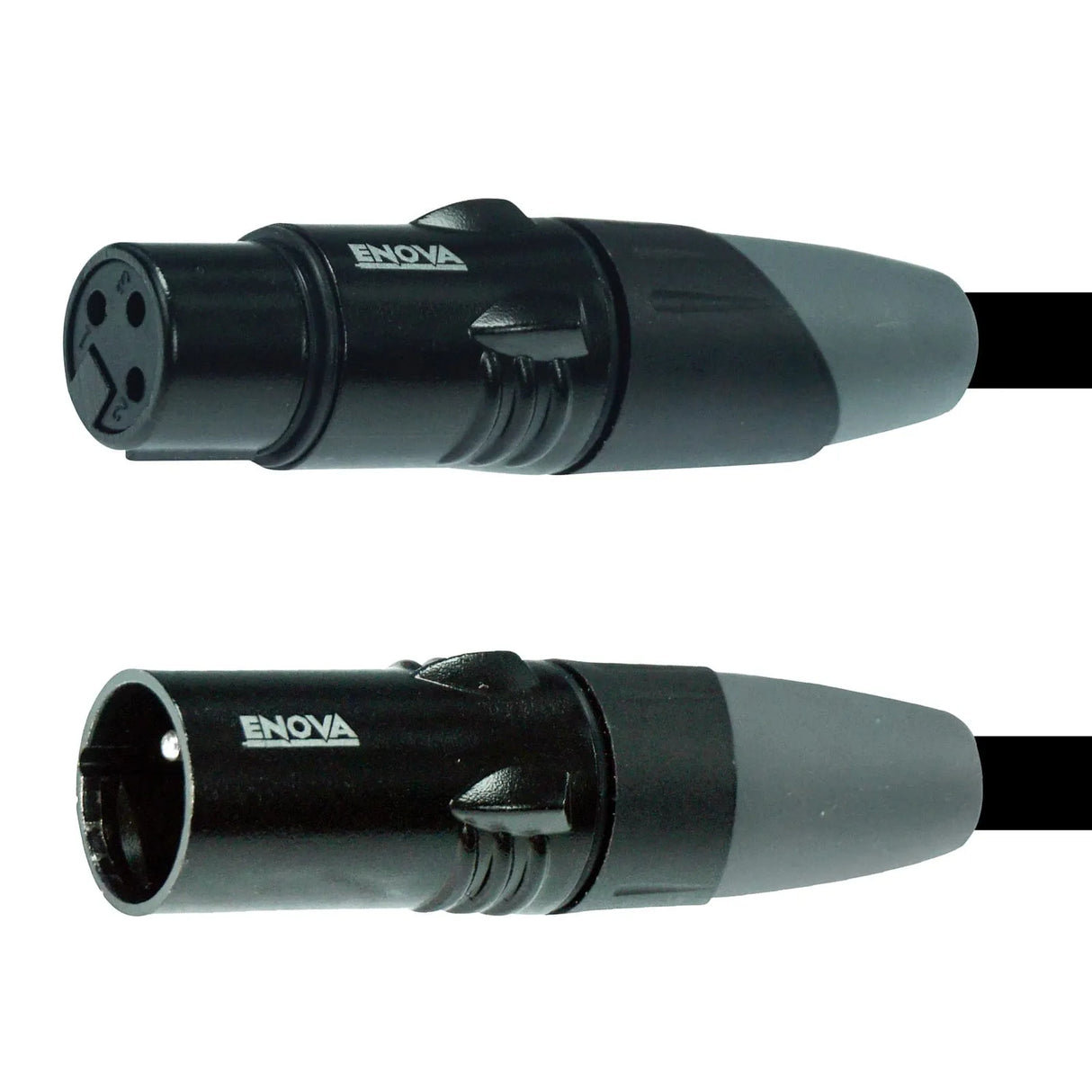 Enova XLR Female to XLR Male Microphone Cable 3-Pin Analogue & AES with Velcro