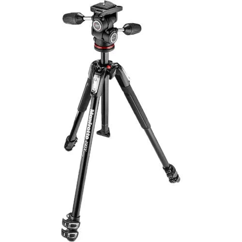 Manfrotto MK190X3-3W1 Aluminum Tripod with 804 MK II 3-Way Pan/Tilt Head - BHM Store