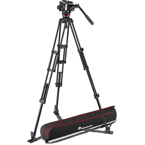 Manfrotto 504X Fluid Video Head & MVTTWINGA Aluminum Tripod with Ground Spreader - BHM Store