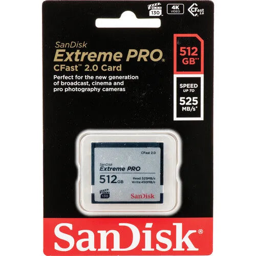 SanDisk 512GB Extreme PRO CFast 2.0 Memory Card
