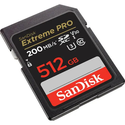 SanDisk 512GB Extreme PRO UHS-I 200mb/s. SDXC Memory Card