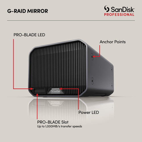 SanDisk Professional G-RAID Mirror 2-Bay RAID Thunderbolt 3 Array