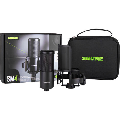 Shure SM4 Large-Diaphragm Cardioid Condenser Microphone Kit with Shockmount