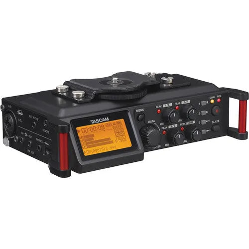 TASCAM DR-70D 6-Input / 4-Track Multi-Track Field Recorder with Onboard Omni Microphones - BHM Store