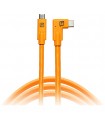 Tether Tools TetherPro USB Type-C Male to USB Type-C Male Right Angle Cable (15', Orange)