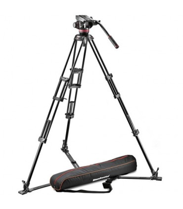 MANFROTTO MVH502A Ball Base Fluid Head 546GB Tripod and Carrying Bag
