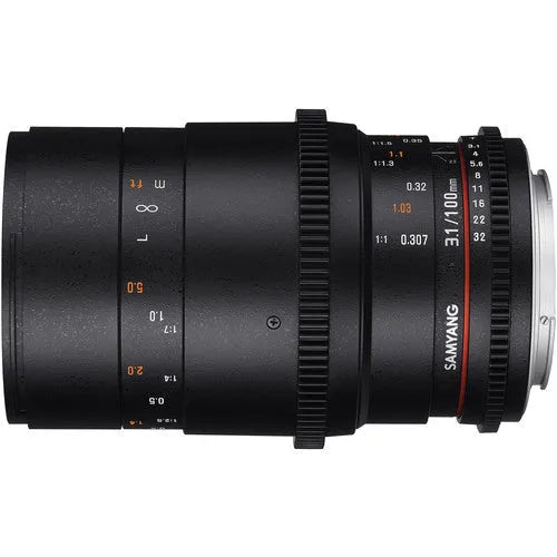 Samyang 100mm T3.1 VDSLRII Cine Lens for Micro Four Thirds Mount with Macro - BHM Store