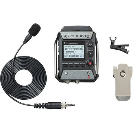 Zoom F1-LP 2-Input / 2-Track Portable Field Recorder with Lavalier Microphone - BHM Store