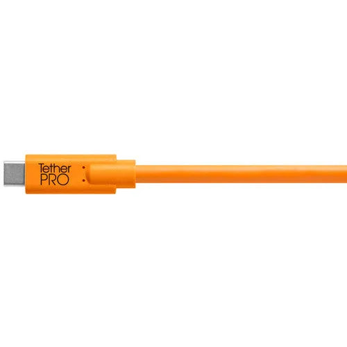 Tether Tools TetherPro USB Type-C Male to 5-Pin Mini-USB 2.0 Type-B Male Cable (15', Orange) - BHM Store