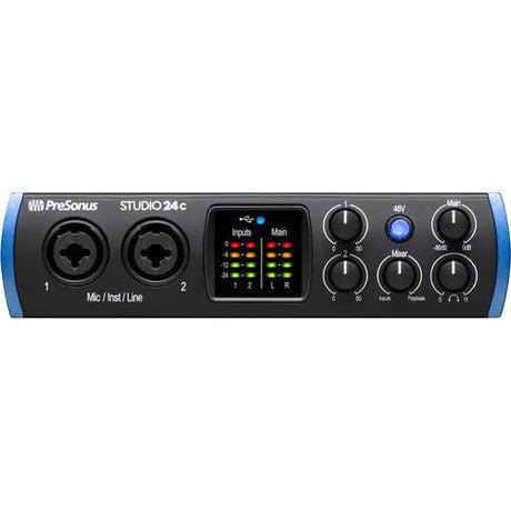 PreSonus Studio 24c Desktop 2x2 USB Type-C Audio/MIDI Interface - BHM Store