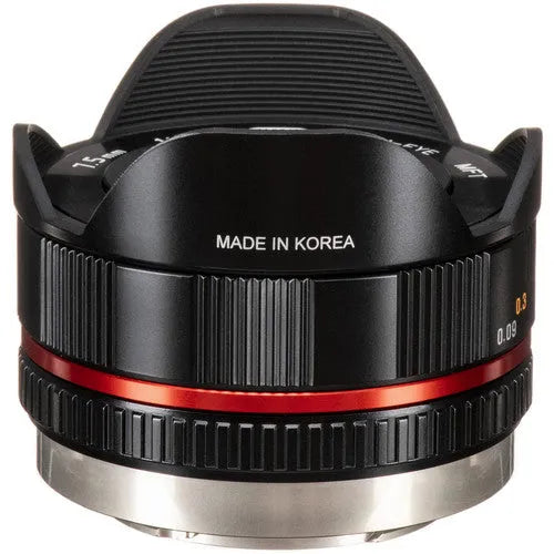 Samyang 7.5mm f/3.5 UMC Fisheye MFT Lens - Black - BHM Store