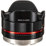 Samyang 7.5mm f/3.5 UMC Fisheye MFT Lens - Black - BHM Store