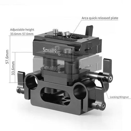 SmallRig Universal Baseplate with 15mm LWS Rod Support - BHM Store