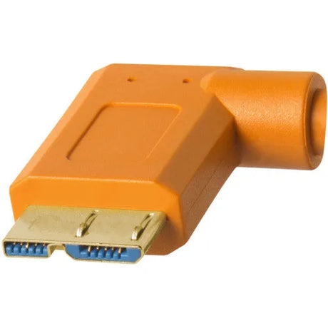 Tether Tools USB 3.0 Type-A Male to Micro-USB Right-Angle Male Cable (15', Orange) - BHM Store