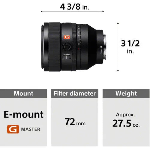 Sony FE 50mm f/1.2 GM Lens (Sony E) - BHM Store