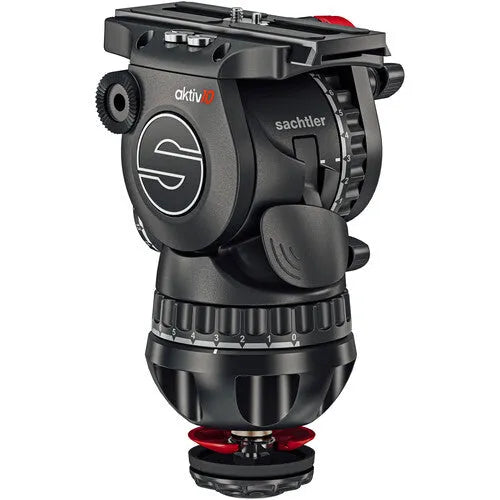 Sachtler aktiv10 Sideload Fluid Head with SpeedLevel & 7-Step Drag for Sachtler Tripods (100mm) - BHM Store