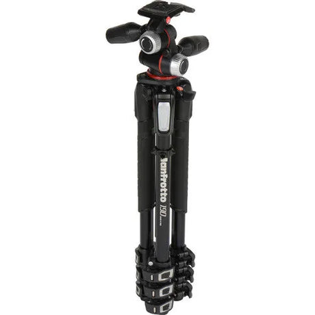 Manfrotto MK190XPRO4-3W Aluminum Tripod with 3-Way Pan/Tilt Head - BHM Store