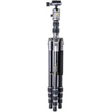 Vanguard VEO 3 GO 204AB Aluminum Tripod/Monopod with T-45 Ball Head, Smartphone Connector, and Bluetooth Remote - BHM Store