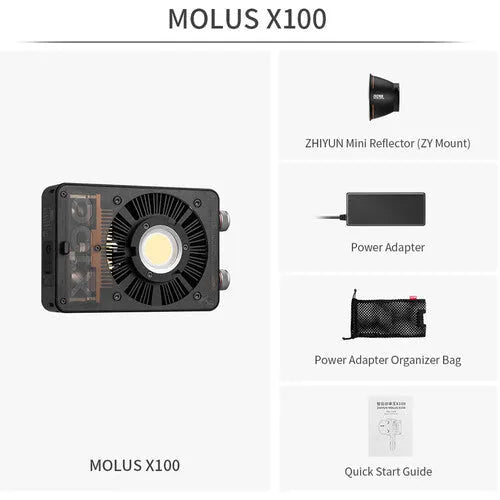 Zhiyun MOLUS X100 Bi-Color Pocket COB Monolight - BHM Store