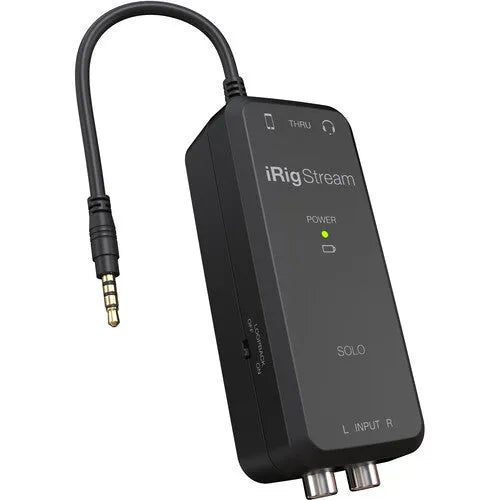 IK Multimedia iRig Stream Solo Ultracompact 3x1 TRRS Audio Interface for Smartphones and Tablets - BHM Store