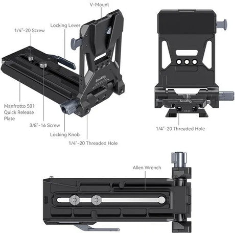 SmallRig V-Lock Battery Plate with 15mm LWS Base Kit for Small Cinema Cameras - BHM Store