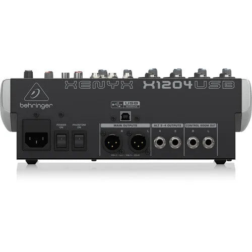 Behringer Xenyx X1204USB 12-Input Mixer with FX and USB Interface - BHM Store