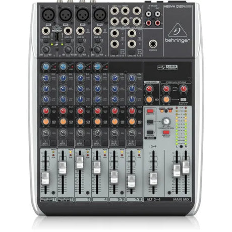 Behringer XENYX Q1204USB Premium Analog 12-Input Mixer with USB/Audio Interface (Wireless Ready) - BHM Store