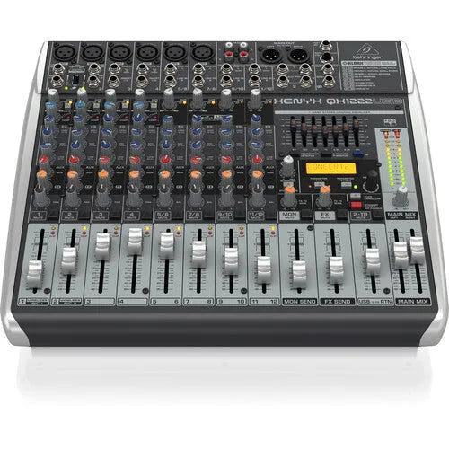 Behringer XENYX QX1222USB Premium Analog 16-Input Mixer with Multi-FX and USB/Audio Interface (Wireless Ready) - BHM Store