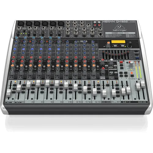 Behringer XENYX QX1832USB Premium Analog 18-Input Mixer with Multi-FX and USB/Audio Interface (Wireless Ready) - BHM Store