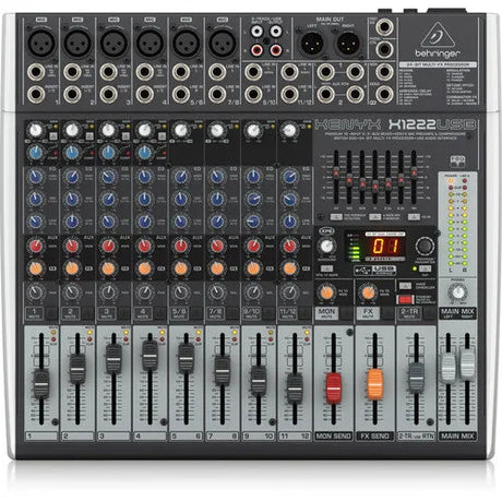 Behringer XENYX X1222USB Premium Analog 16-Input Mixer with Multi-FX and USB/Audio Interface - BHM Store